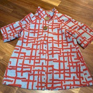 Fun print swing coat